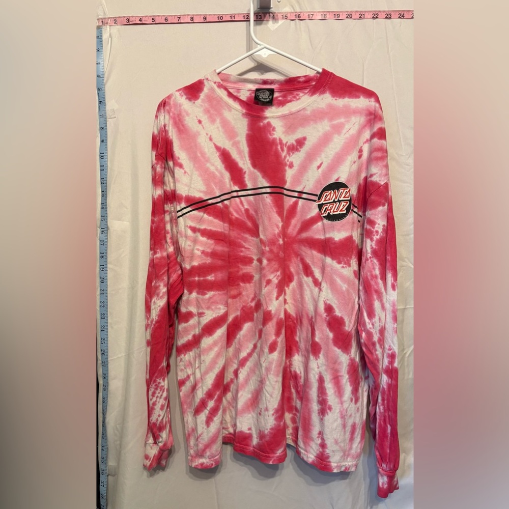 Pink & White Tie Dye Santa Cruz Shirt